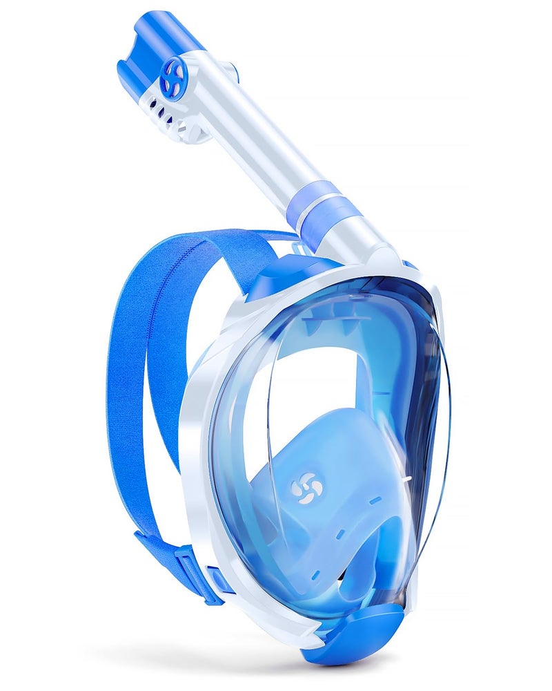 W WSTOO WSTOO Kids Full Face Snorkel Masks,Suitable for Beginners Dry Top Snorkeling Gear,Can Your Mouth or Nose to Breathe,180 Degrees Panoramic View,Anti-Fog Anti-Leak,Summer Travel and Vacationing Gifts - Image 1